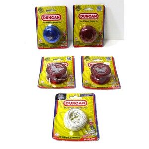 NEW LOT: DUNCAN Yo-yo Butterfly Red & Imperial Red Blue + extra string yoyo